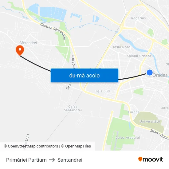 Harta de Primăriei Partium către Santandrei