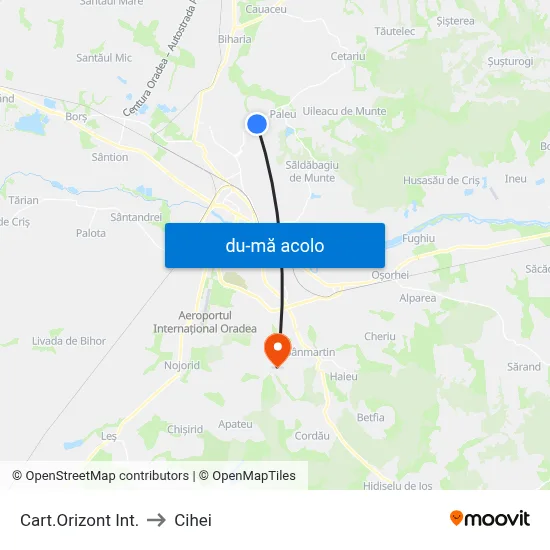 Harta de Cart.Orizont Int. către Cihei