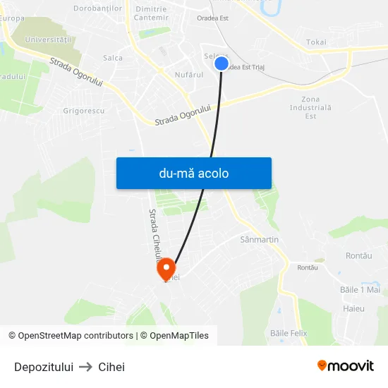 Harta de Depozitului către Cihei