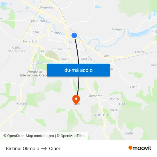 Harta de Bazinul Olimpic către Cihei