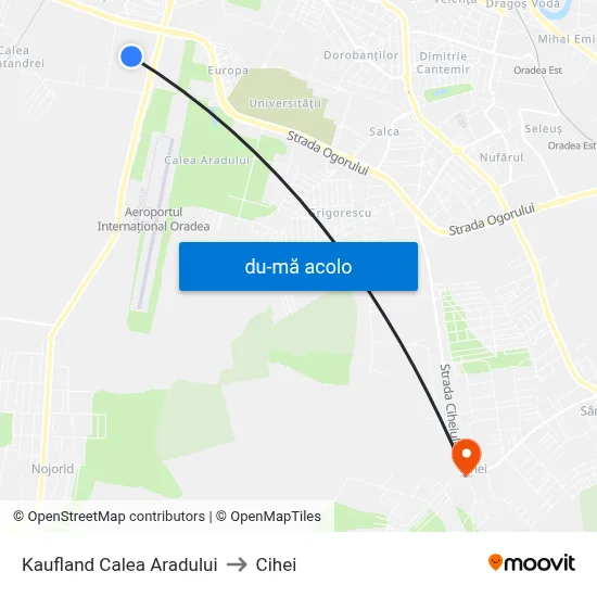 Harta de Kaufland Calea Aradului către Cihei
