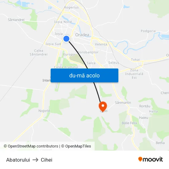 Harta de Abatorului către Cihei