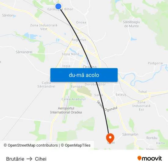 Harta de Brutărie către Cihei