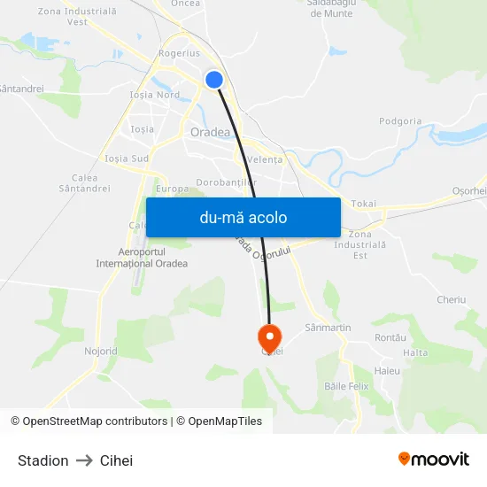 Harta de Stadion către Cihei