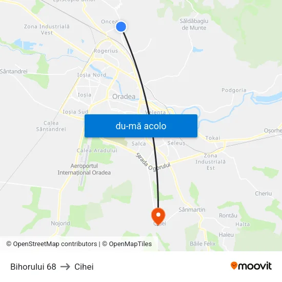 Harta de Bihorului 68 către Cihei