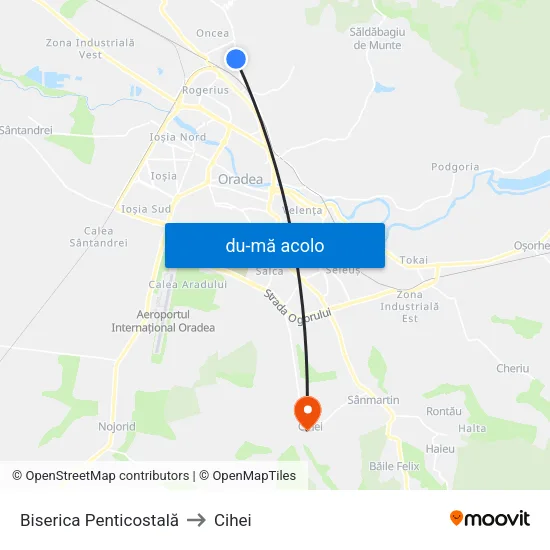 Harta de Biserica Penticostală către Cihei