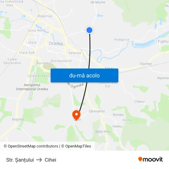 Harta de Str. Șanțului către Cihei