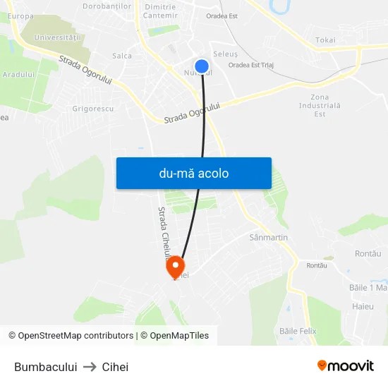 Harta de Bumbacului către Cihei