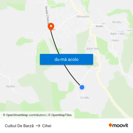 Harta de Cordău | Cuibul De Barză către Cihei