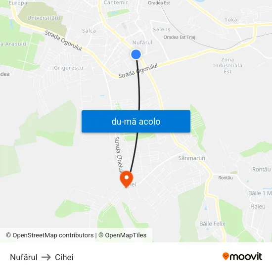 Harta de Nufărul către Cihei