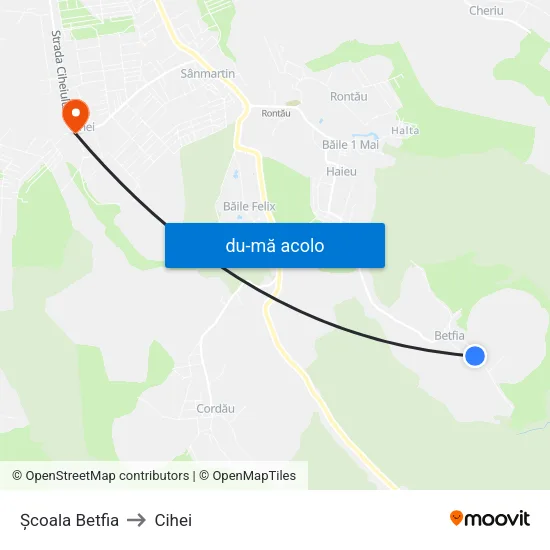 Harta de Betfia | Școală către Cihei