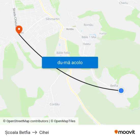 Harta de Betfia | Școală către Cihei