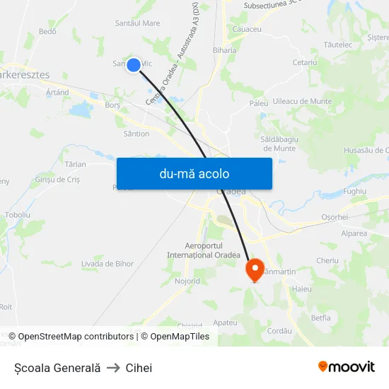 Harta de Santăul Mic | Școala Generală către Cihei