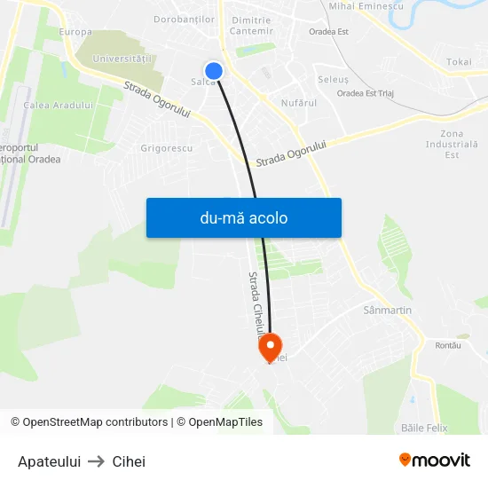 Harta de Apateului către Cihei