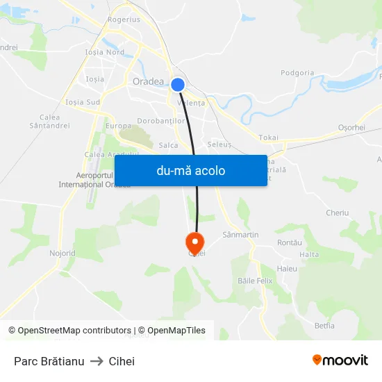 Harta de Parc Brătianu către Cihei