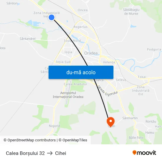 Harta de Calea Borșului 32 către Cihei