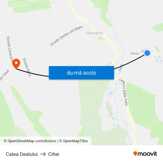 Harta de Rontău | Calea Dealului către Cihei