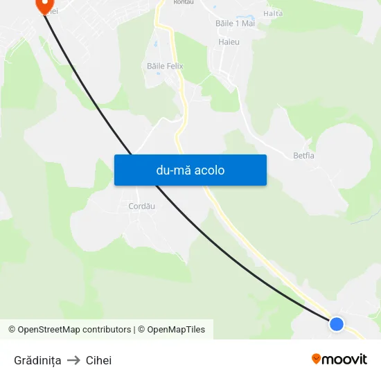 Harta de Hidișelu De Jos | Grădiniță către Cihei