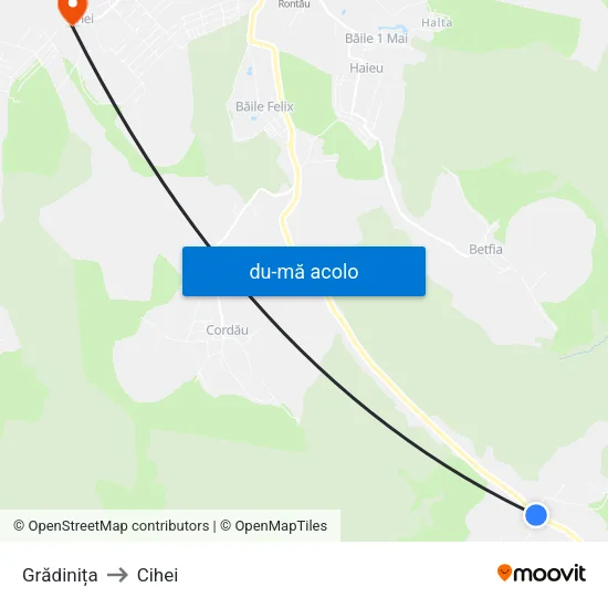 Harta de Hidișelu De Jos | Grădiniță către Cihei