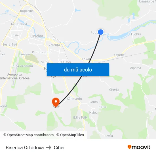 Harta de Biserica Ortodoxă către Cihei