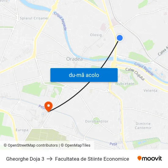 Harta de Gheorghe Doja 3 către Facultatea de Stiinte Economice