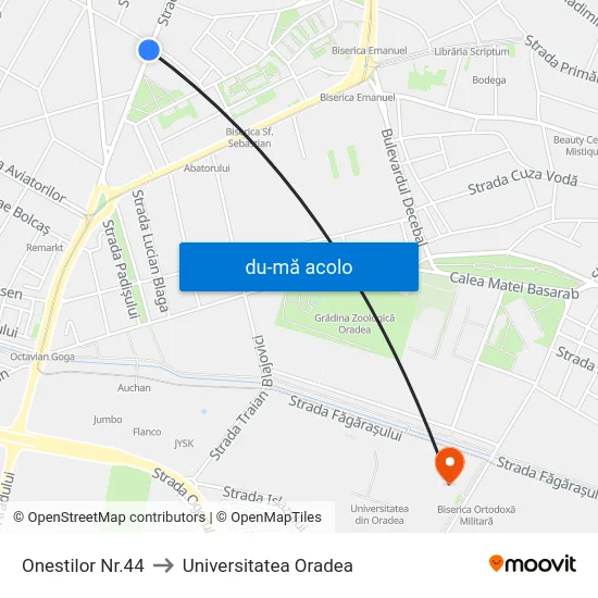 Harta de Onestilor Nr.44 către Universitatea Oradea