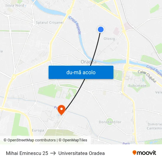 Harta de Mihai Eminescu 25 către Universitatea Oradea