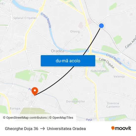 Harta de Gheorghe Doja 36 către Universitatea Oradea