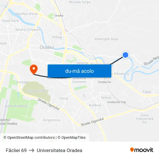 Harta de Făcliei 69 către Universitatea Oradea