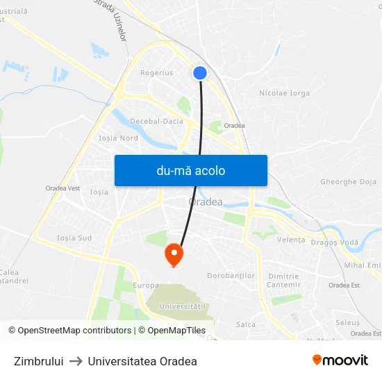 Harta de Zimbrului către Universitatea Oradea