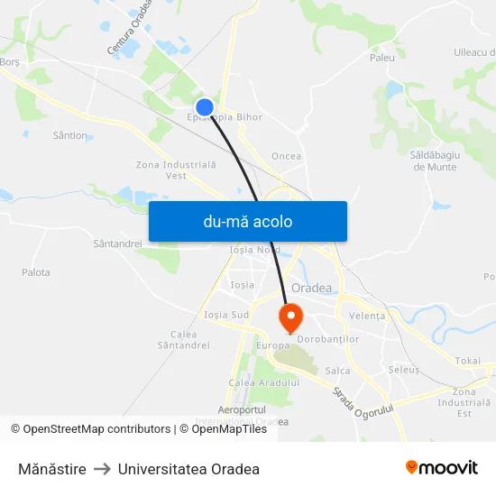 Harta de Mănăstire către Universitatea Oradea