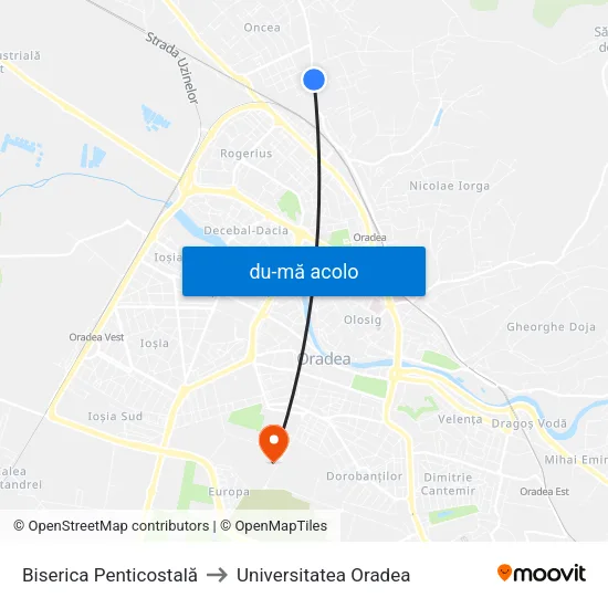 Harta de Biserica Penticostală către Universitatea Oradea