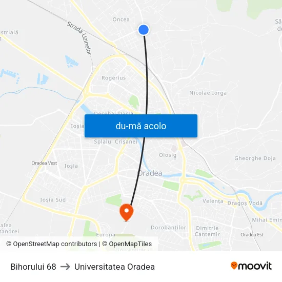 Harta de Bihorului 68 către Universitatea Oradea