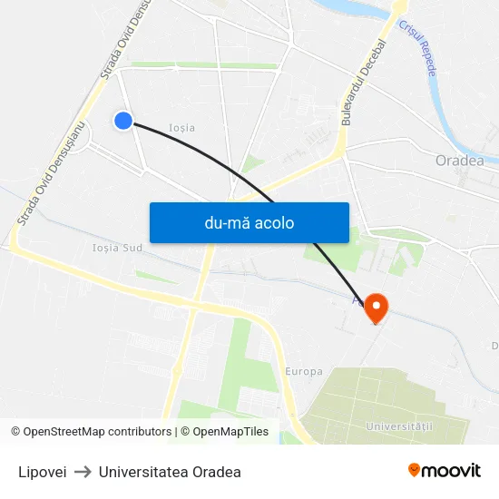 Harta de Lipovei către Universitatea Oradea