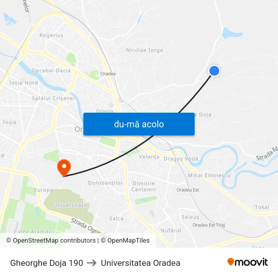 Harta de Gheorghe Doja 190 către Universitatea Oradea