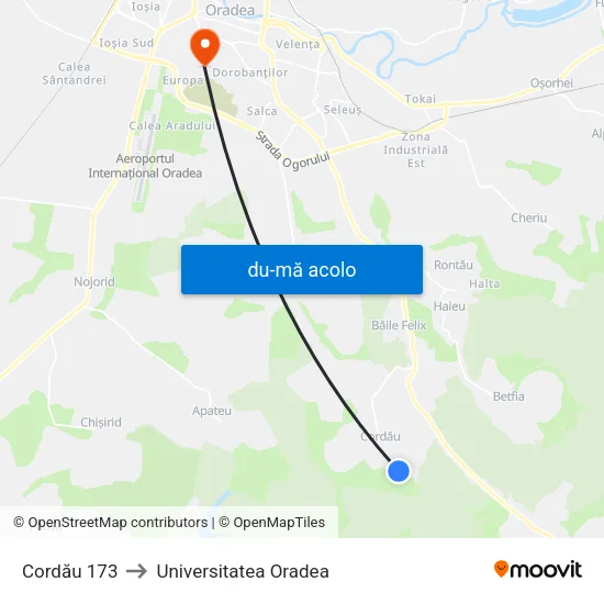 Harta de Cordău | Nr. 229 către Universitatea Oradea