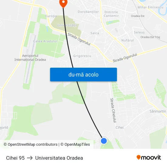 Harta de Cihei | Nr. 57 către Universitatea Oradea