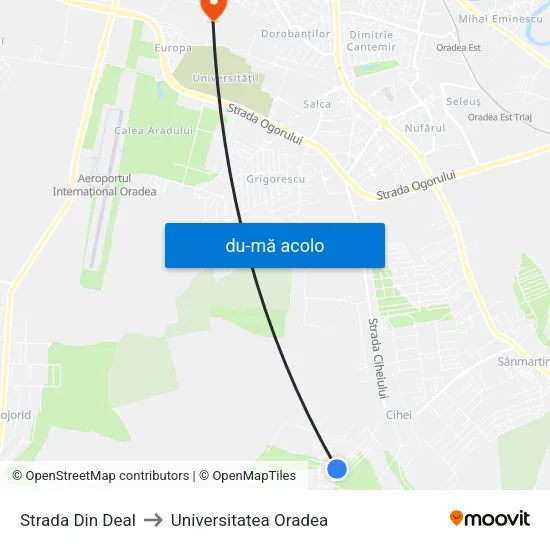 Harta de Cihei | Strada Din Deal către Universitatea Oradea
