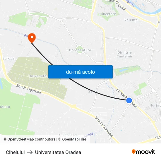 Harta de Ciheiului către Universitatea Oradea