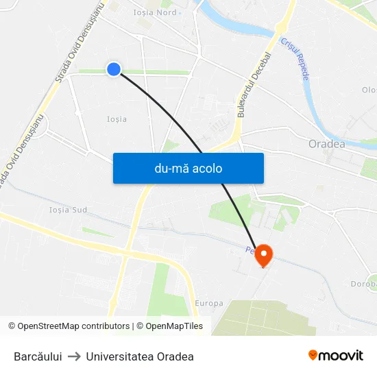 Harta de Barcăului către Universitatea Oradea