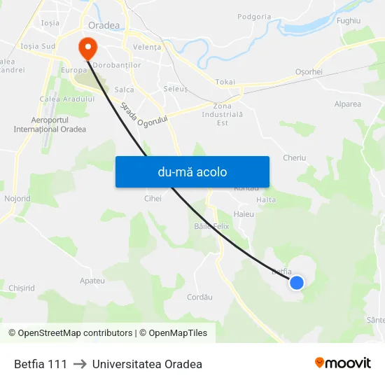 Harta de Betfia | Nr. 111 către Universitatea Oradea