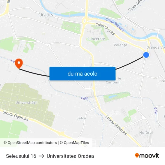 Harta de Seleusului 16 către Universitatea Oradea