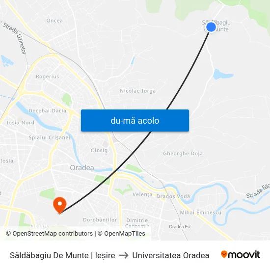 Harta de Săldăbagiu De Munte | Ieșire către Universitatea Oradea