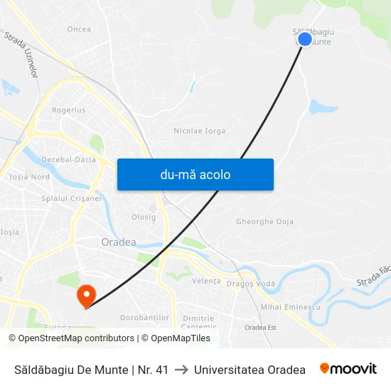 Harta de Săldăbagiu De Munte | Nr. 41 către Universitatea Oradea