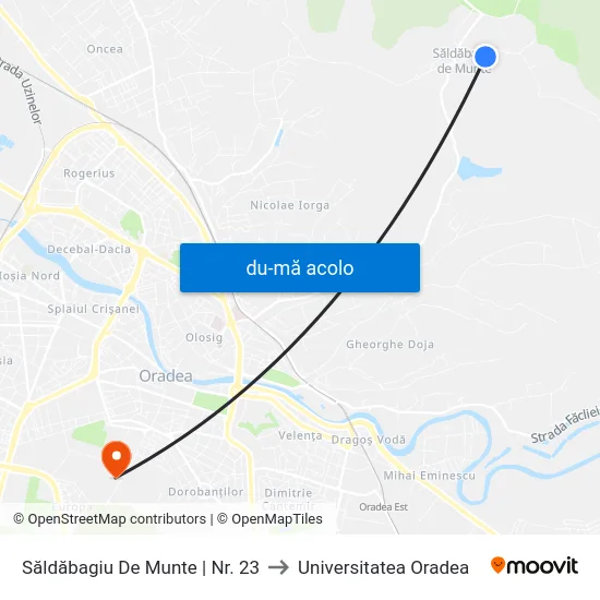 Harta de Săldăbagiu De Munte | Nr. 23 către Universitatea Oradea