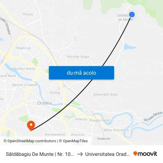 Harta de Săldăbagiu De Munte | Nr. 107a către Universitatea Oradea