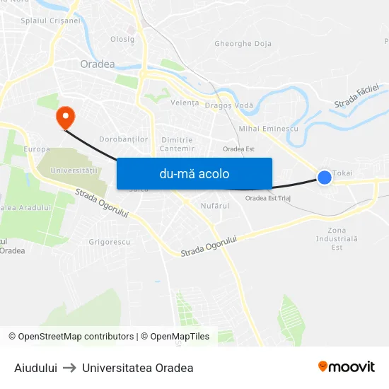 Harta de Aiudului către Universitatea Oradea