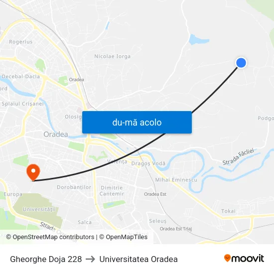 Harta de Gheorghe Doja 228 către Universitatea Oradea