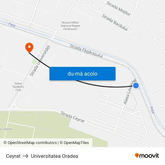 Harta de Ceyrat către Universitatea Oradea