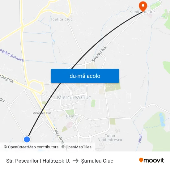 Harta de Str. Pescarilor | Halászok U. către Șumuleu Ciuc